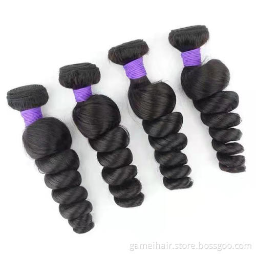 Unprocessed Wholesale Peruvian Human Hair Extension 9A 10A  11A 12A Grade Virgin Peruvian Loose Wave Bundle Hair